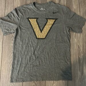 Nike Gray and Gold Crew Neck Tee